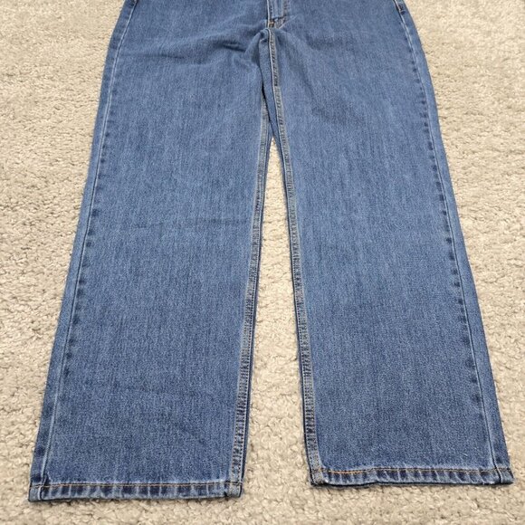 Levis 550 Jeans Men 40x32 Blue Relaxed Taper Fit Medium Wash Cowboy Biker Denim - Picture 2 of 12